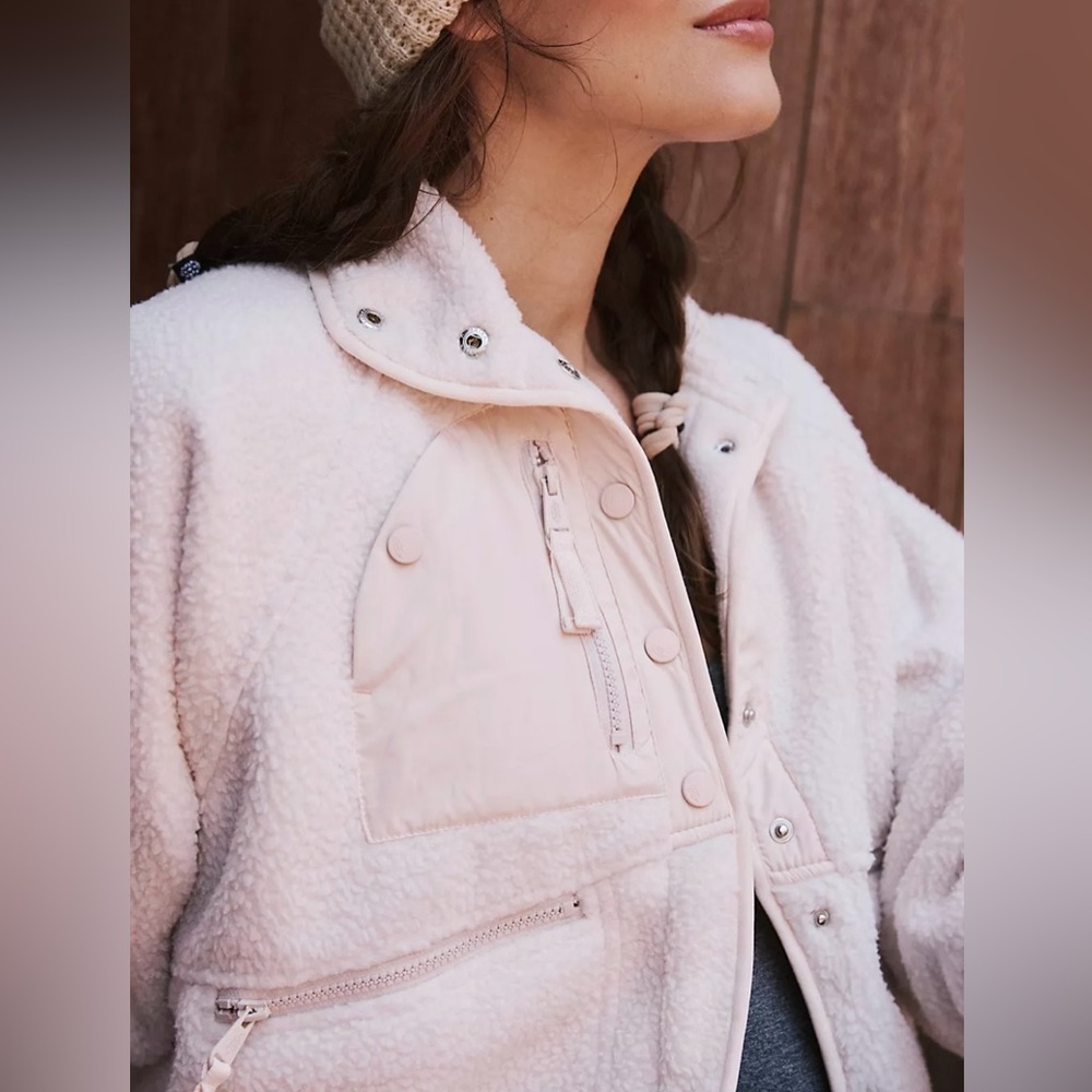 NWT Free People x Hatch Hit The Slopes Oversized Fleece Jacket